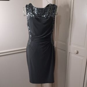Ralph Lauren Charcoal Sequin Dress